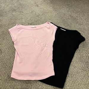 Zara bateau neck t shirts (you get both)